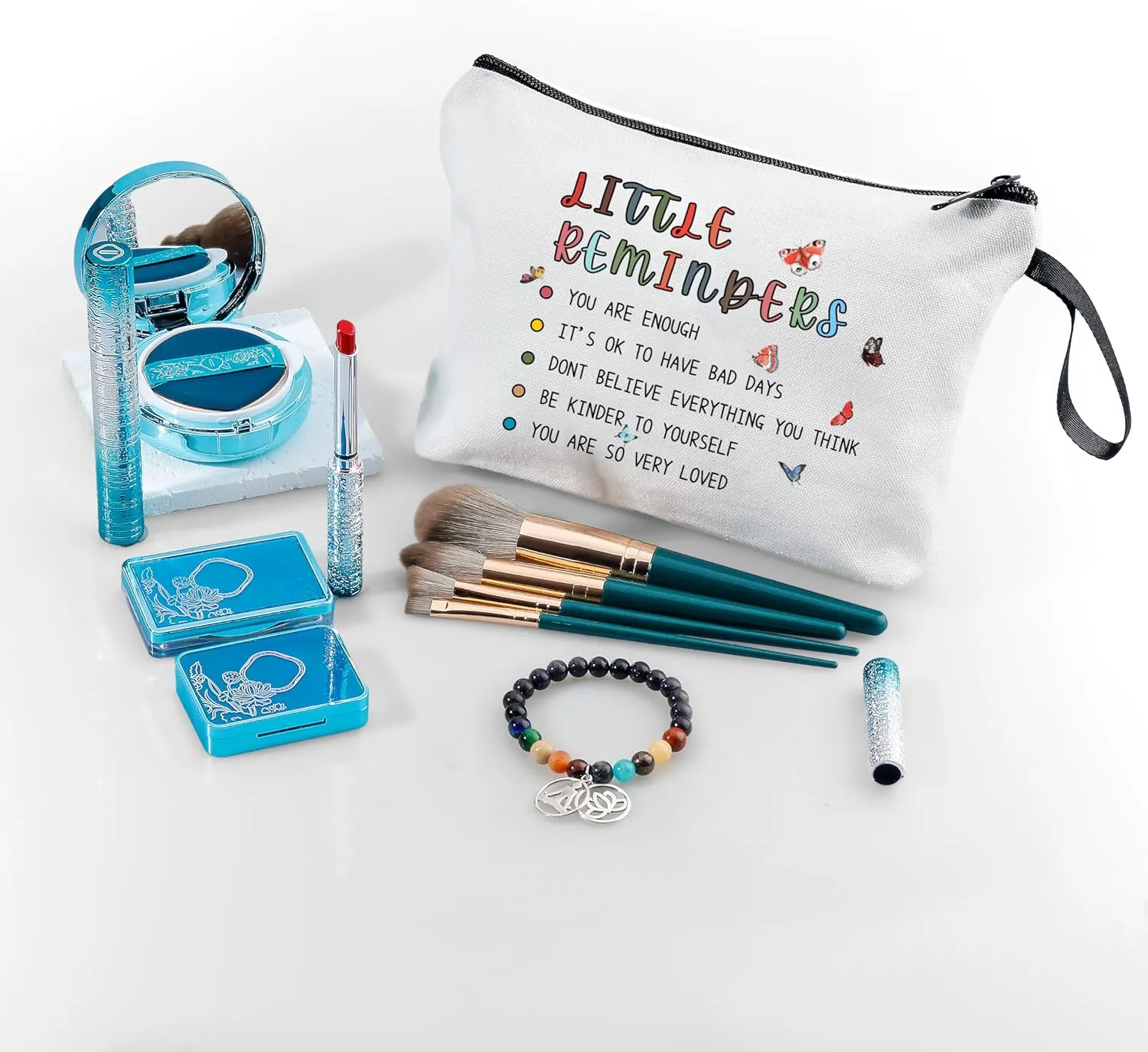 Motivational Gifts,Purse Makeup Bag,Mental Health Gifts,Sobriety Gifts for Women,Womens Birthday Gifts Unique,Daily Affirmations for Women,Cosmetic Bag for Purse,Self Love Gifts