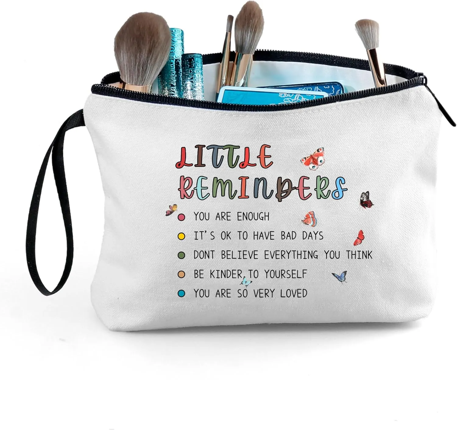Motivational Gifts,Purse Makeup Bag,Mental Health Gifts,Sobriety Gifts for Women,Womens Birthday Gifts Unique,Daily Affirmations for Women,Cosmetic Bag for Purse,Self Love Gifts