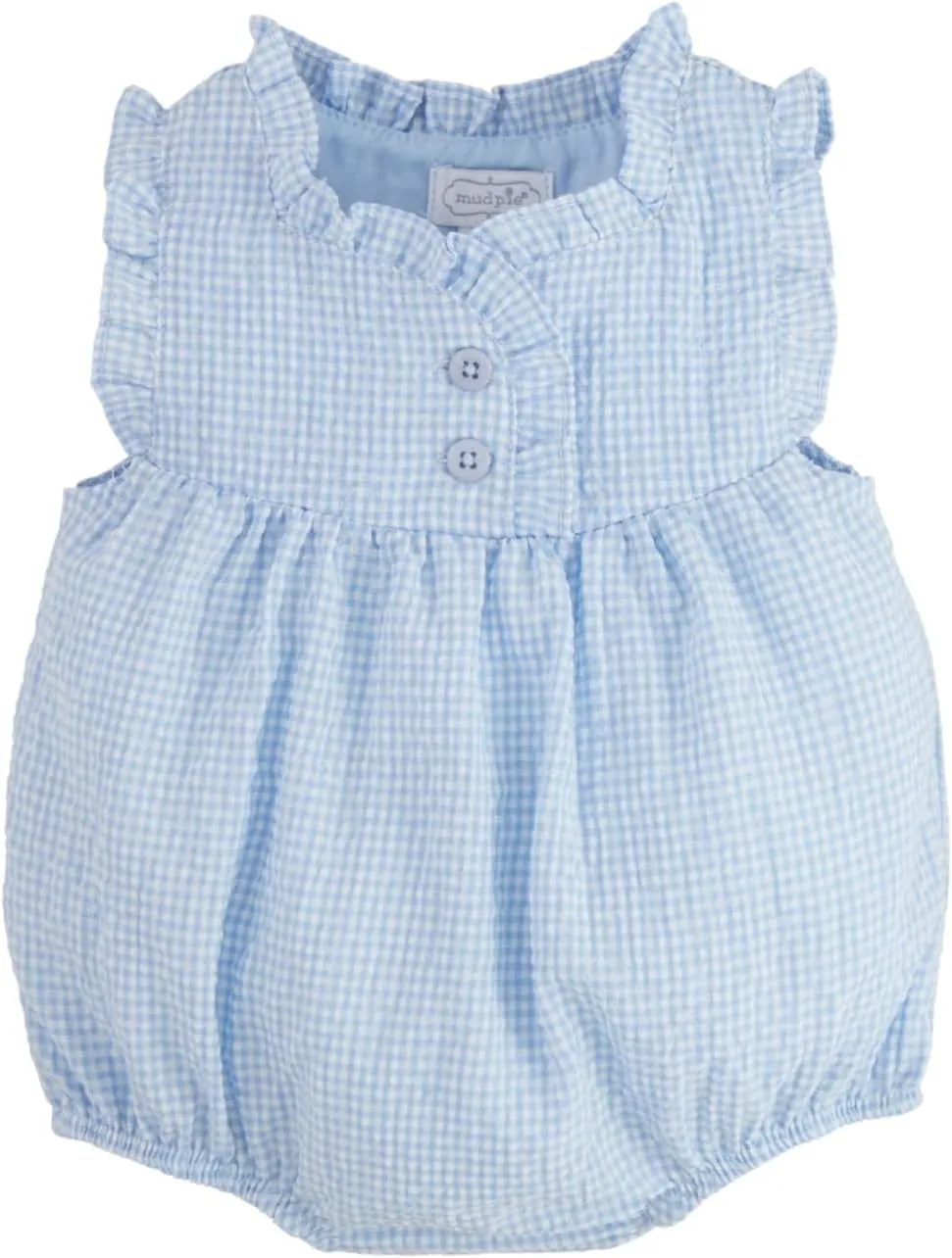 Mud Pie Baby Girls Children's Blue Check Bubble