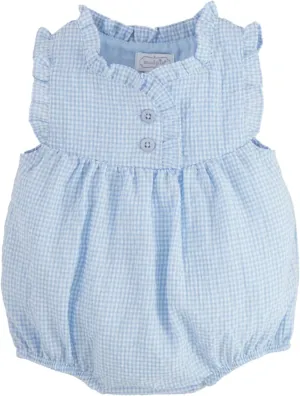 Mud Pie Baby Girls Children's Blue Check Bubble