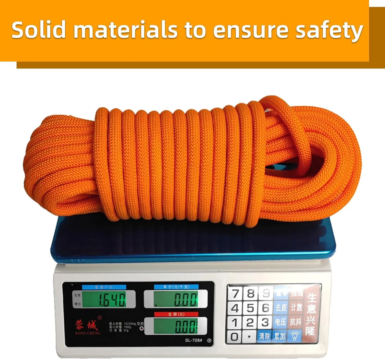 Multi-Purpose Safe Rope 10x30m(96ft) Heavy Duty Thick Nylon Rope for Adults Ideal for Rock Tree Rappelling and Other Operations Ultimate Strength Durability