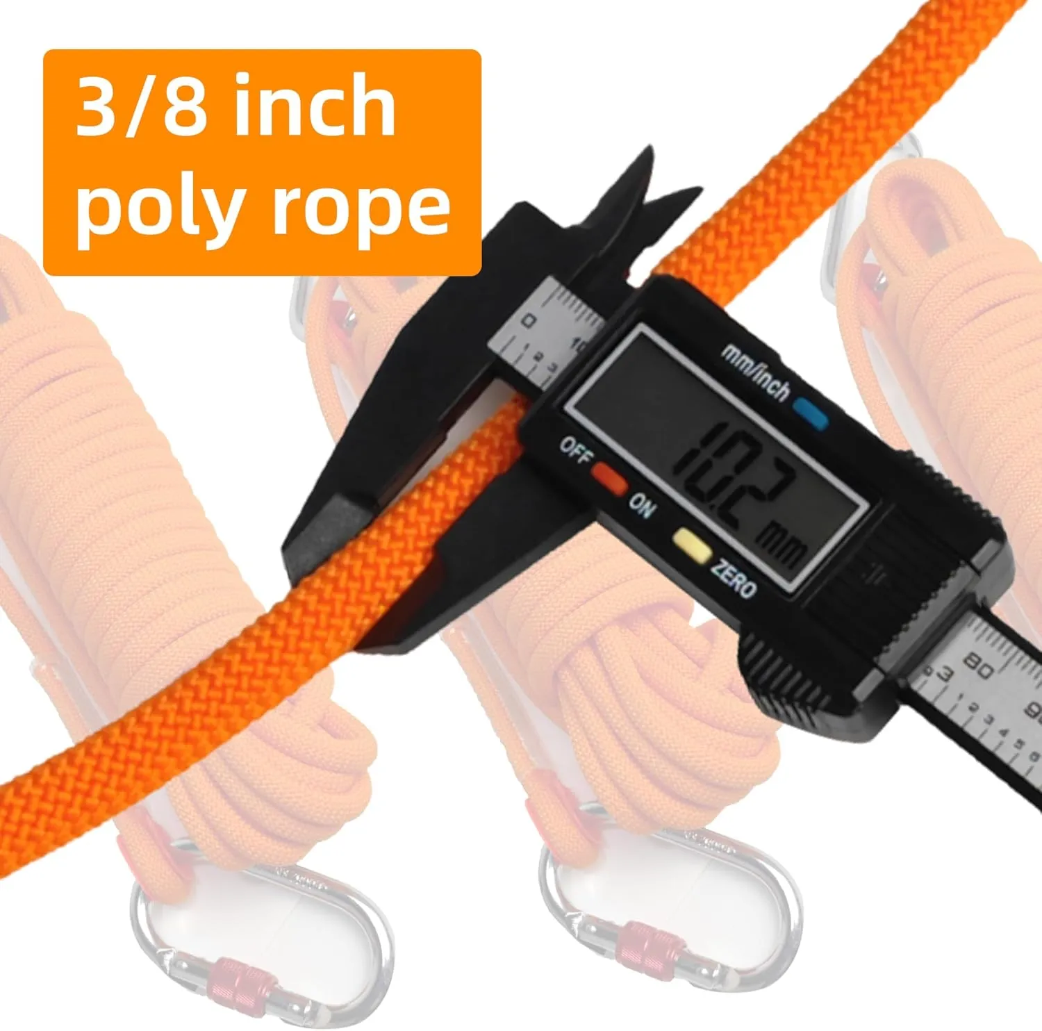 Multi-Purpose Safe Rope 10x30m(96ft) Heavy Duty Thick Nylon Rope for Adults Ideal for Rock Tree Rappelling and Other Operations Ultimate Strength Durability