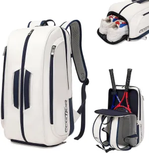 Multi-Use Beach Tennis Bag For Sport Convertible Padel Backpack With Shoe Compartment, Laptop Sleeve,Fence Hook,Ball Sleeve