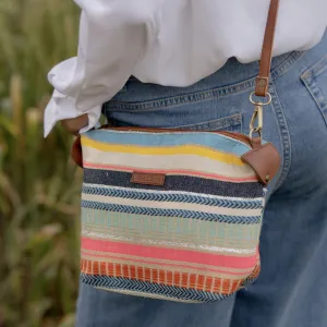 Multicolour Stripes Pouch Cum Sling Bag