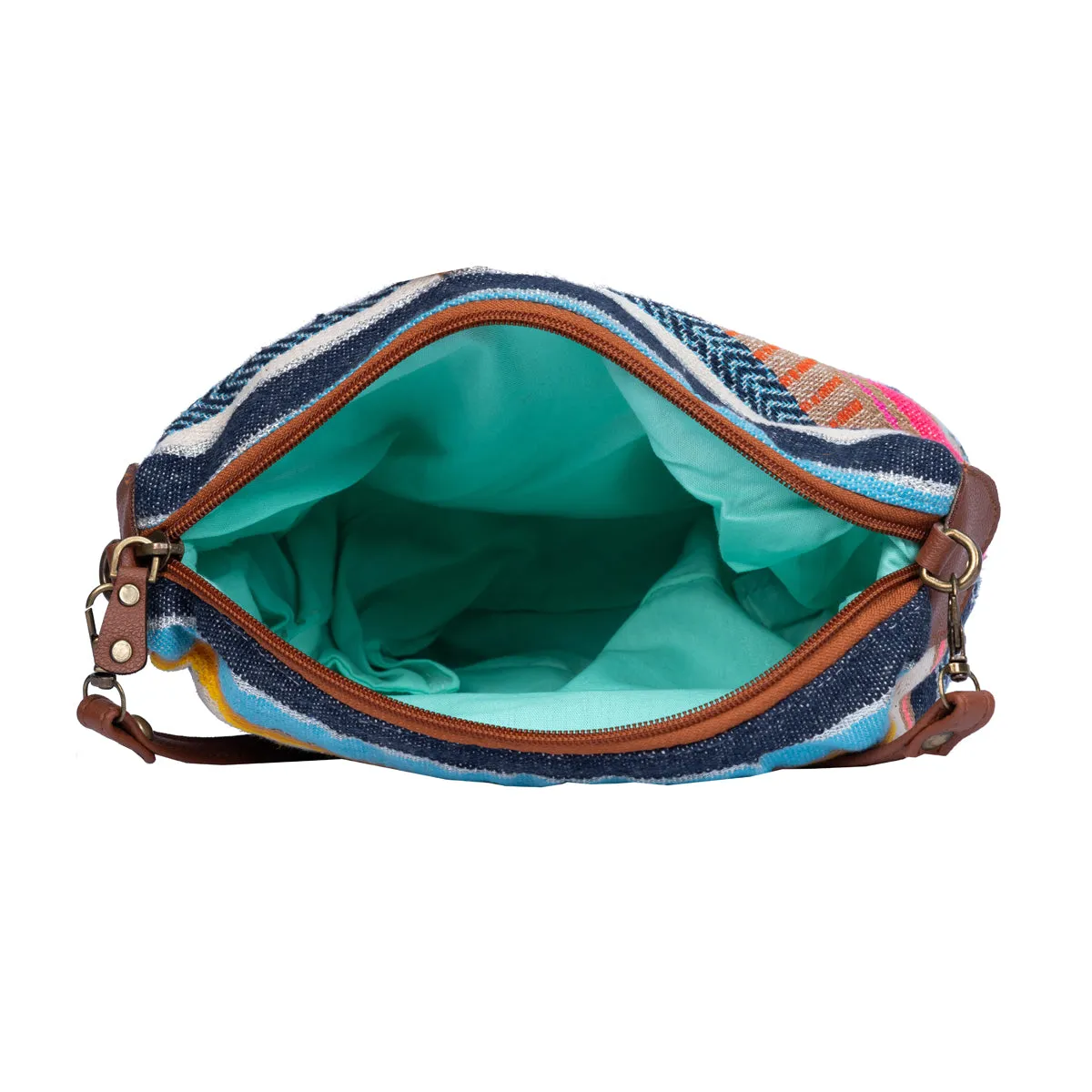 Multicolour Stripes Pouch Cum Sling Bag