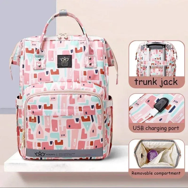 Multifunction Waterproof Diaper Bag Backpack for Mom and Dad - Nappy Bag