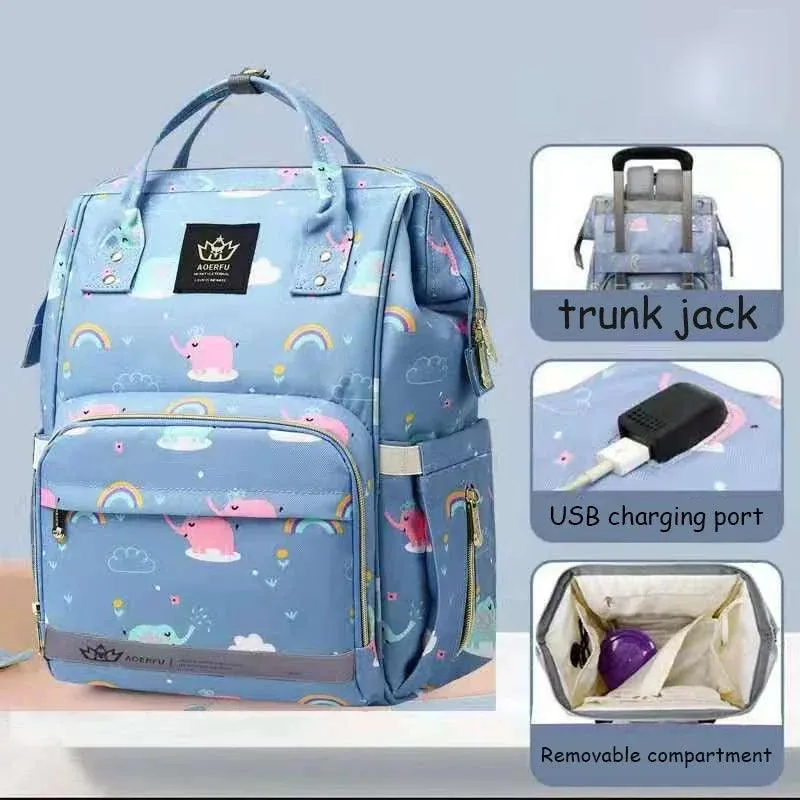 Multifunction Waterproof Diaper Bag Backpack for Mom and Dad - Nappy Bag