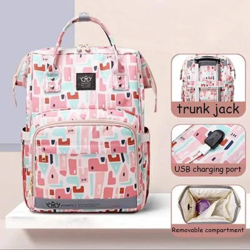 Multifunction Waterproof Diaper Bag Backpack for Mom and Dad - Nappy Bag