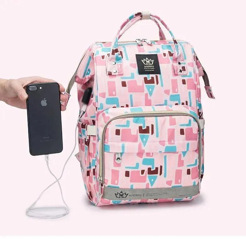 Multifunction Waterproof Diaper Bag Backpack for Mom and Dad - Nappy Bag