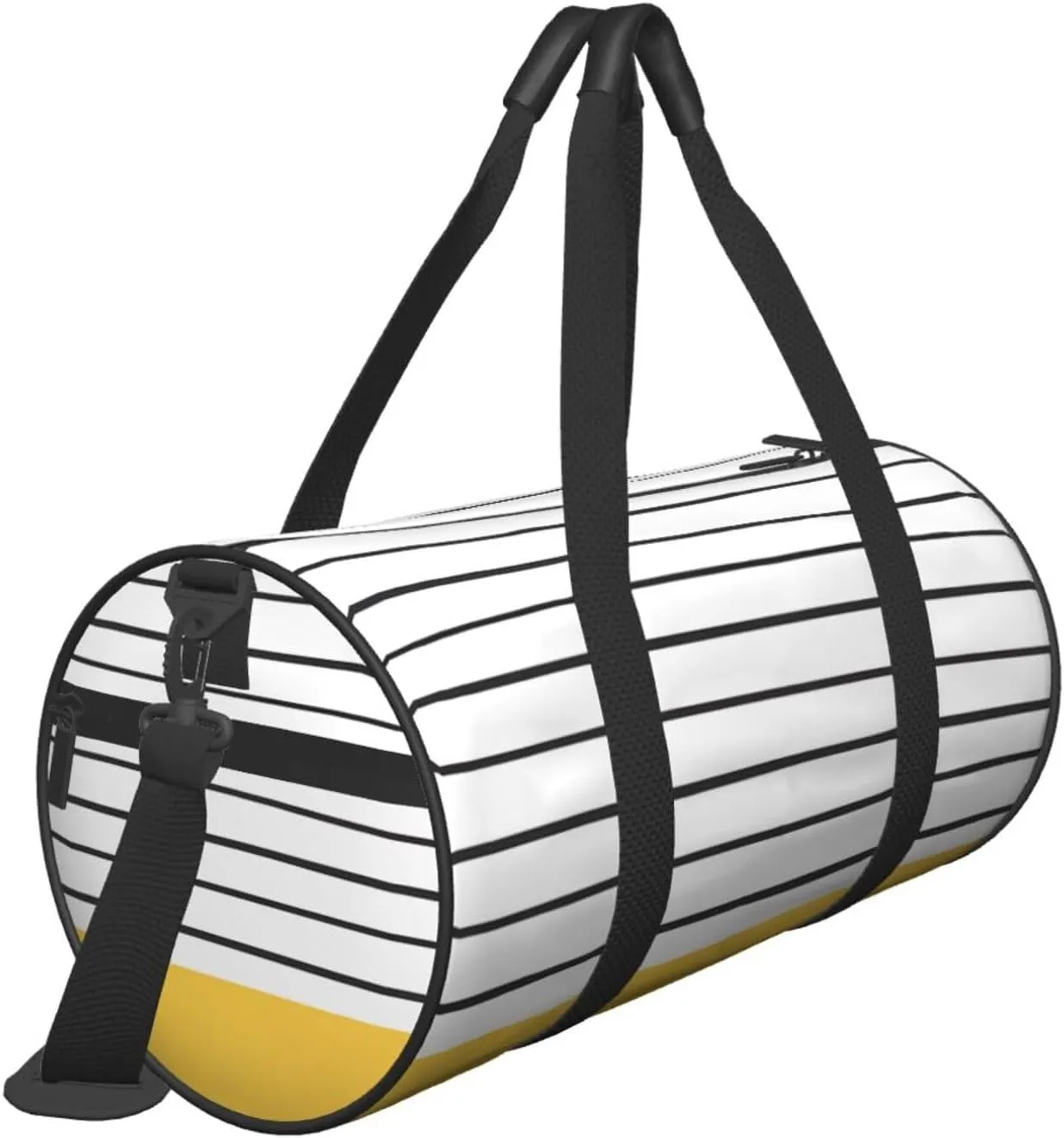 Mustard Round Travel Duffel Bag Large Capacity Gym Sports Bags for Hiking Vacation Trips