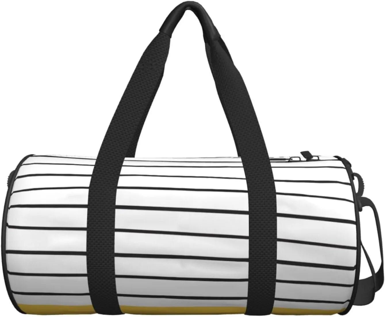 Mustard Round Travel Duffel Bag Large Capacity Gym Sports Bags for Hiking Vacation Trips