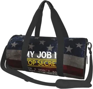 My Job Is Top Secrets Even I Don'T Know What I'M Doing Duffel Bag Gym Bag Travel Sports Tote Large Foldable Beach Swim Yoga8