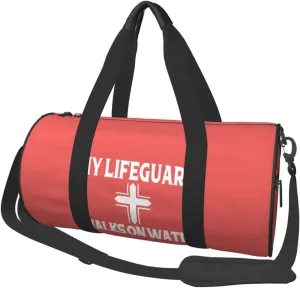 My Lifeguards Walks On Water Matthew Jesus Cross Duffel Bag Gym Bag Travel Sports Tote Large Foldable Beach Swim Yoga2