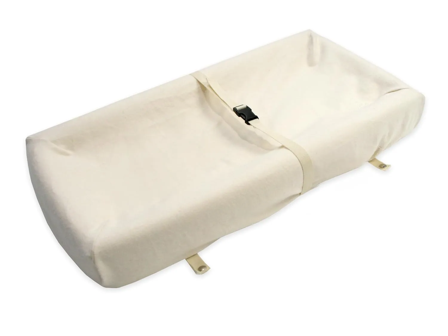 Naturepedic Organic Contoured Changing Pad Cover - Easy to Clean, Lightweight & Portable - Comfort 2-Sided and 4-Sided Baby Diaper Changing Pad Cover - 16" x 31"