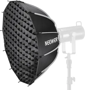 NEEWER 85 cm Bowens Mount Parabolic Softbox Dodecagon, Quick Release Soft Box with Diffusers/Grid/Bag for Video Light Strobe CB60 CB200B MS60C MS150B S101 Vision 4 Q4 Compatible with Godox, NS7P