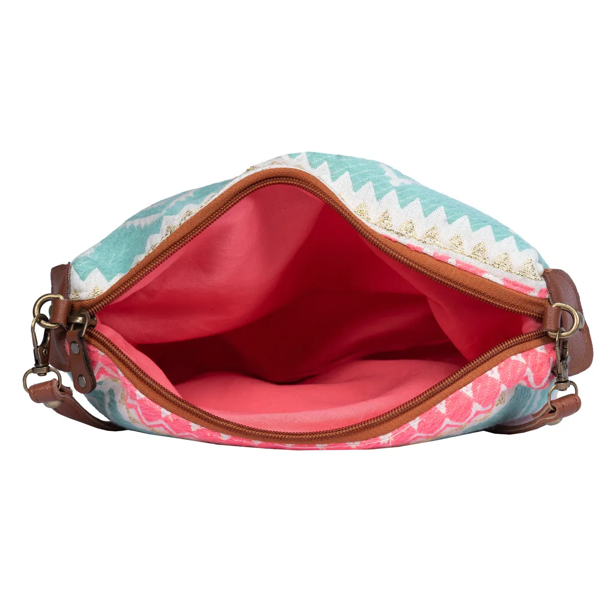 Neon Pink Pouch Cum Sling Bag