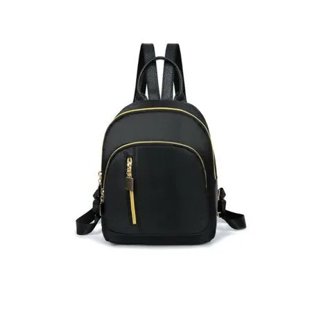 New Fashion Women Girls Black Nylon Mini Backpack