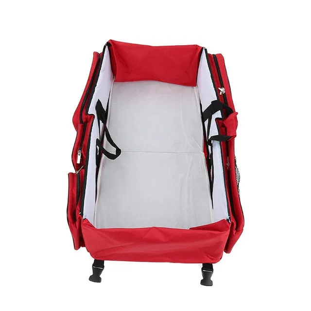 Newborn Baby Portable Travel Foldable Baby Bed Infant Changing Diapers Baby Cot Mummy Pack Bag Baby Crib Multi-function FR HWC
