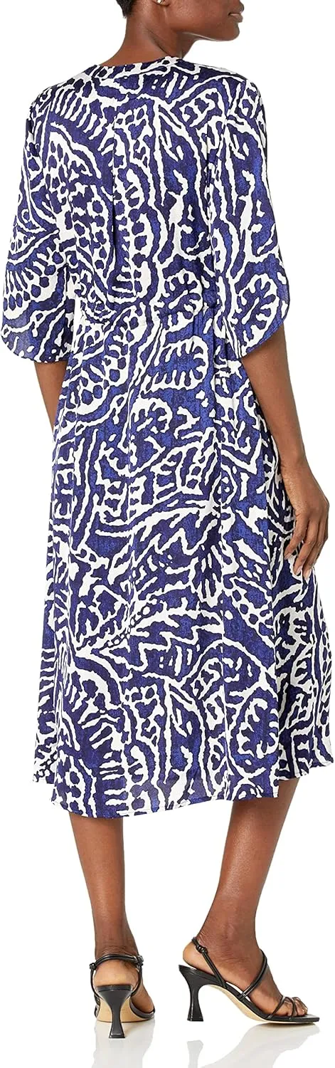 NIC ZOE Women's Indigo Stamp Dress