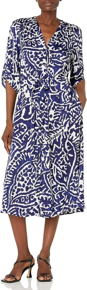 NIC ZOE Women's Indigo Stamp Dress