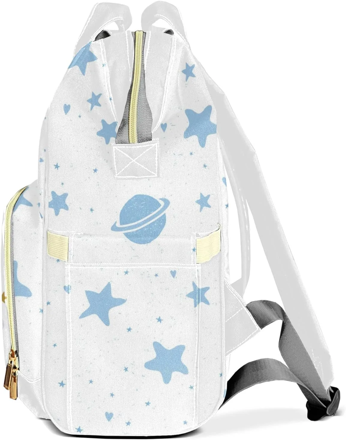 Night Sleeping Bear Personalized Large Capacity Diaper Bags,Custom Name Backpack Casual Daypack Bag Nappy Bag Gifts