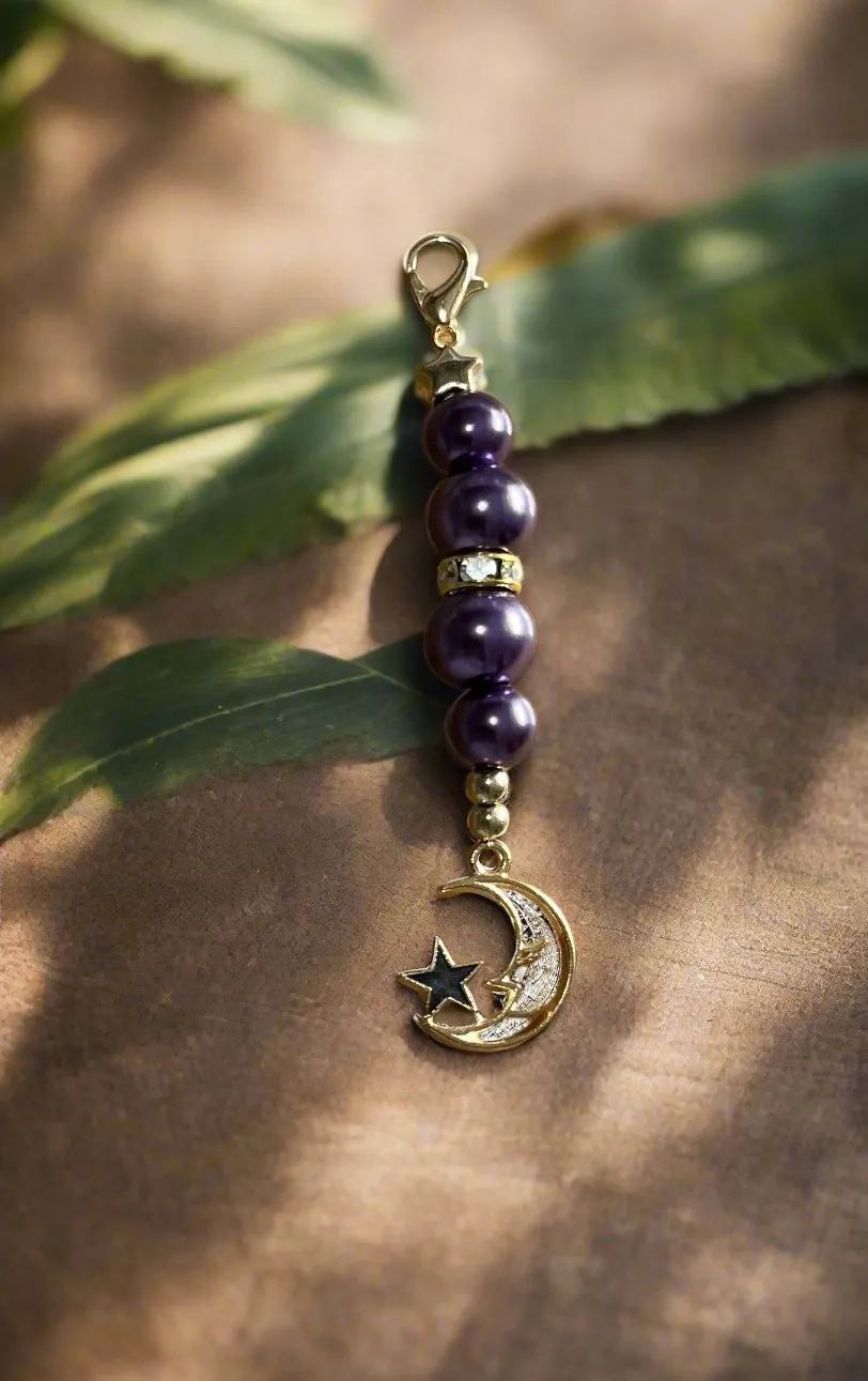 Nightfall pouch with boxed bottom - 19cm x 14cm with Zipper Charm