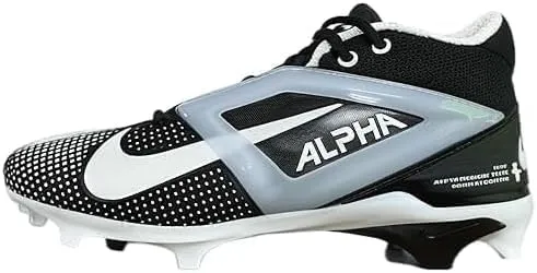 Nike Men's Alpha Menace 4 Pro Football Cleats Shoes 'Black/White' (FZ7702-005) - Size 13.5