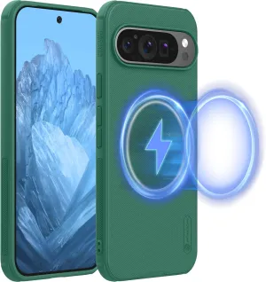 Nillkin for Google Pixel 9 Pro XL Magnetic Case, [Compatible with MagSafe][NO Bulky] Frosted Texture Slim Protective Phone Case for Google Pixel 9 Pro XL Case 6.8'' Green