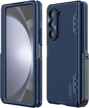 Nillkin for Samsung Galaxy Z Fold 5 Case, Hinge Protection, Hidden Kickstand & Metal Camera Lens Protector, Slim Fit Protective Phone Case for Galaxy Z Fold 5, Blue