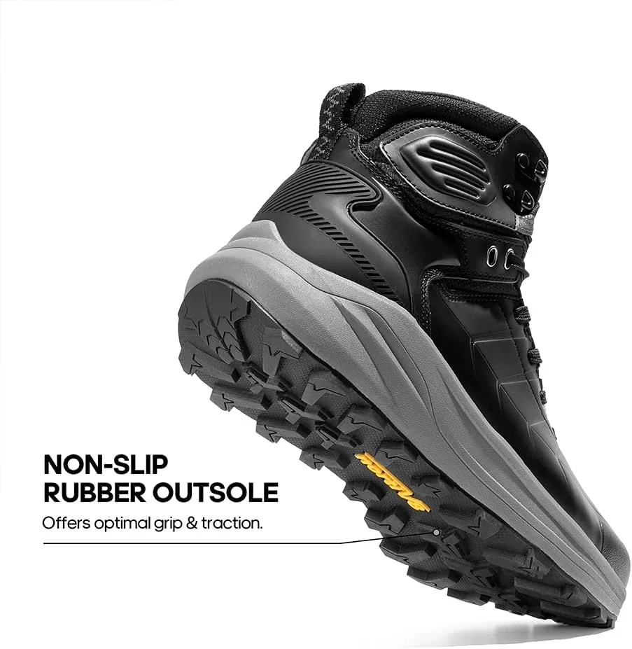 NORTIV 8 Men's Waterproof Hiking Boots Lightweight Non-Slip Outdoor Ankle Trekking Boots Expedition