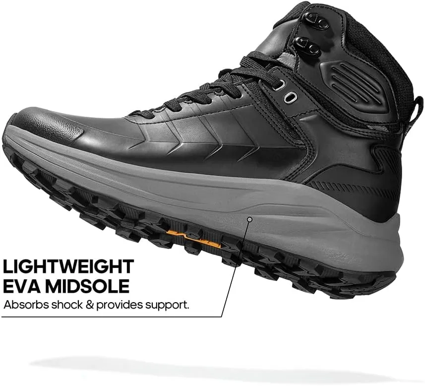 NORTIV 8 Men's Waterproof Hiking Boots Lightweight Non-Slip Outdoor Ankle Trekking Boots Expedition