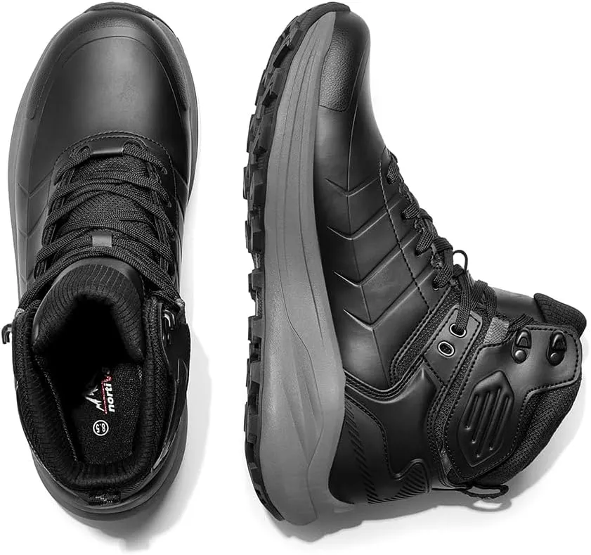 NORTIV 8 Men's Waterproof Hiking Boots Lightweight Non-Slip Outdoor Ankle Trekking Boots Expedition