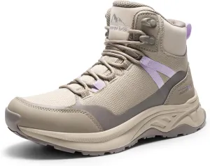 NORTIV 8 Women's Hiking Boots Waterproof Lightweight Outdoor Trekking Comfortable Non-Slip Backpacking Camping Ankle Boot Hollow
