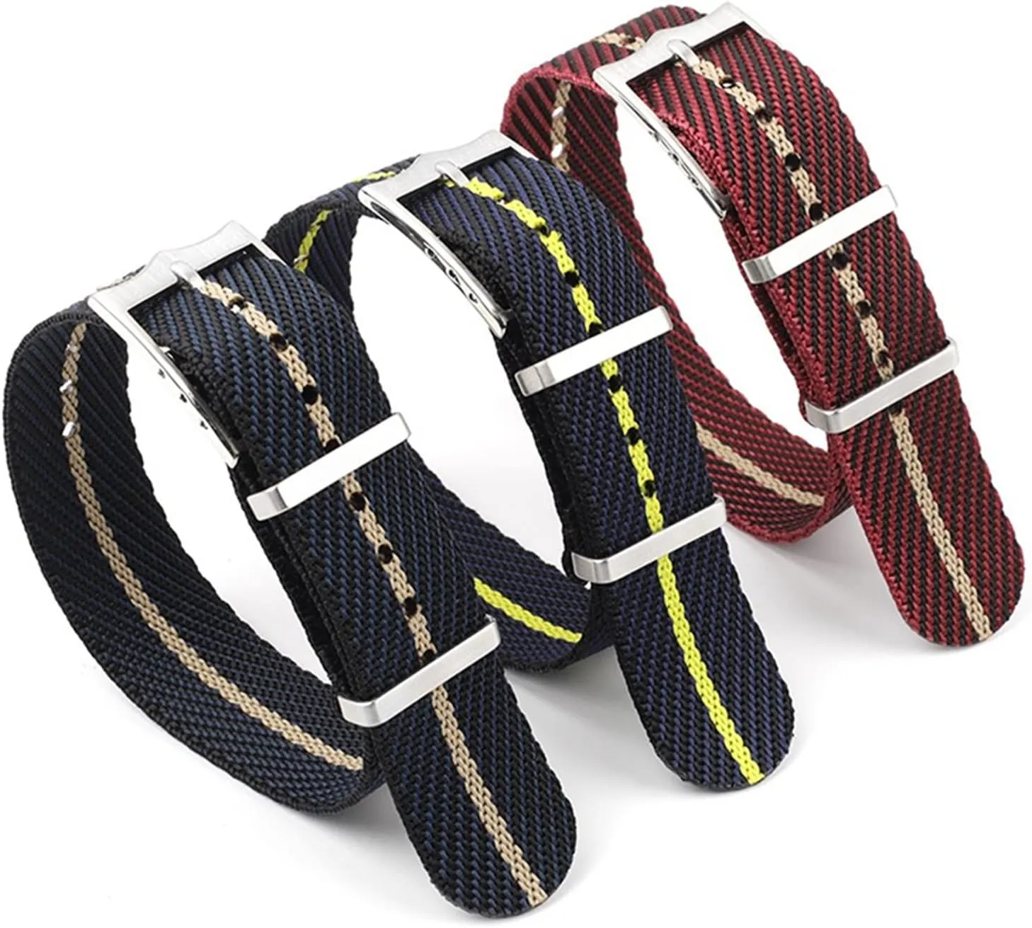 Nylon Watchbands For Omega 007 Nylon Strap 20 22mm Nato Band (Color : Army green X red, Size : 20mm)