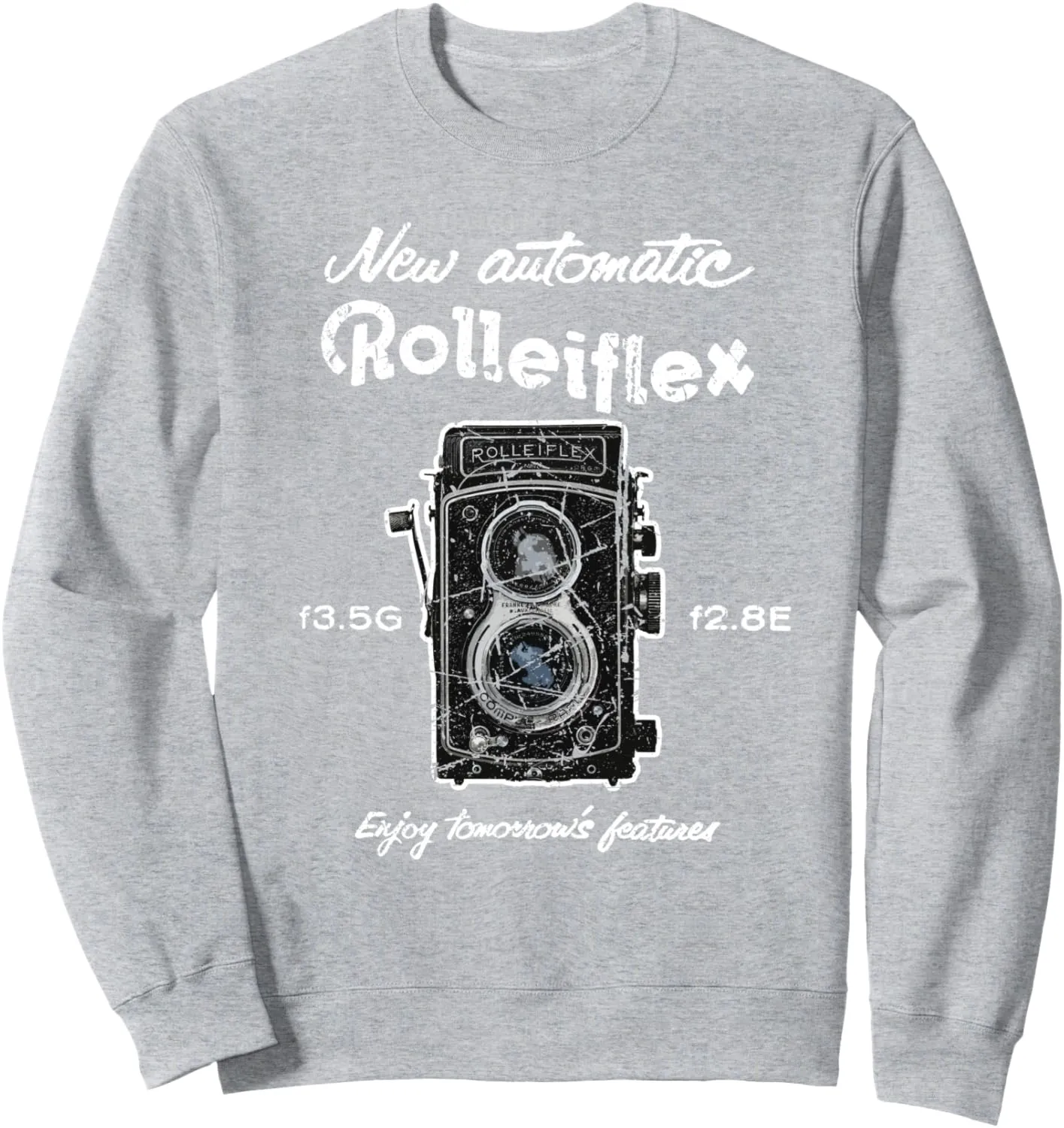 Old Vintage Rolleiflex Camera Distressed Design Sweatshirt