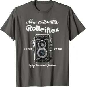 Old Vintage Rolleiflex Camera Distressed Design T-Shirt