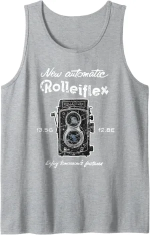 Old Vintage Rolleiflex Camera Distressed Design Tank Top