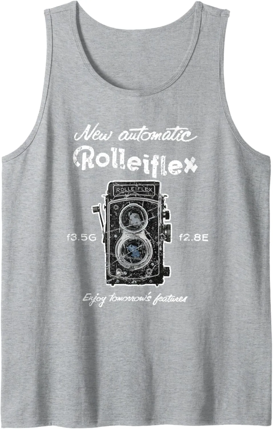 Old Vintage Rolleiflex Camera Distressed Design Tank Top