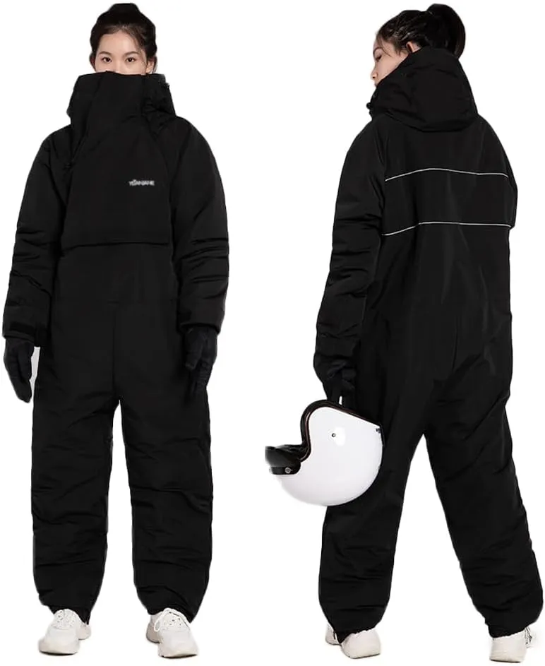 One-Piece Snowsuit Ski & Rescue SuitSnowsuit Water Resistant Windproof for Adults/Men/Women