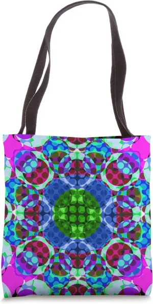 Optical Art Improvisation, Abstract Pattern Design Tote Bag