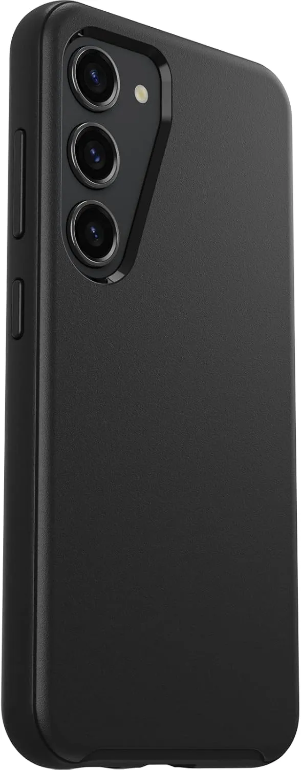 OtterBox Galaxy S23 Symmetry Series Case - Black, Ultra-Sleek, Wireless Charging Compatible, Raised Edges Protect Camera & Screen
