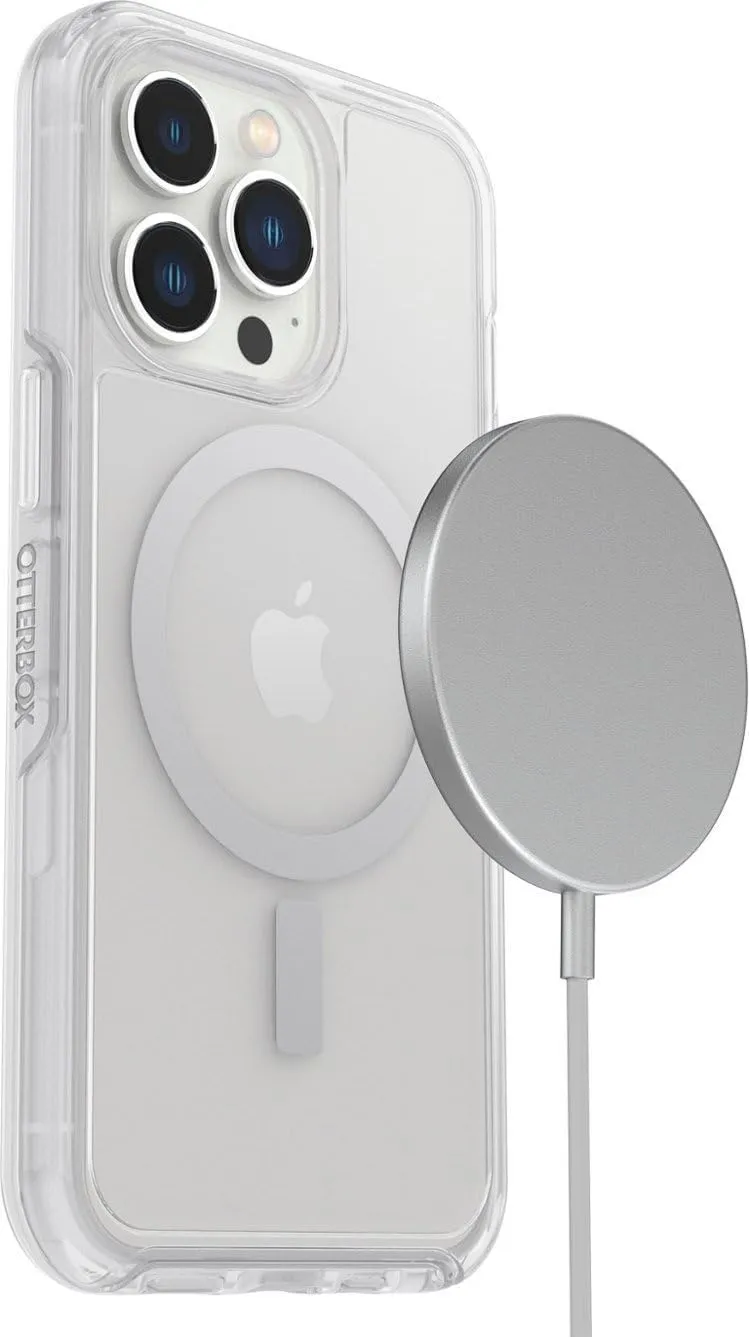 OtterBox iPhone 13 Symmetry Series  Case - Clear, Ultra-Sleek, Snaps to MagSafe, Raised Edges Protect Camera & Screen
