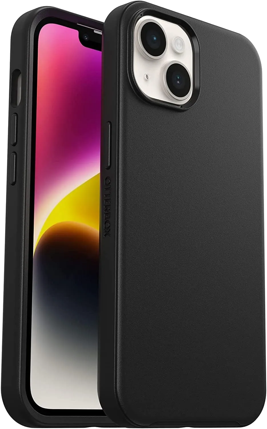 OtterBox iPhone 14 & iPhone 13 Symmetry Series Case - BLACK , Ultra-Sleek, Wireless Charging Compatible, Raised Edges Protect Camera & Screen