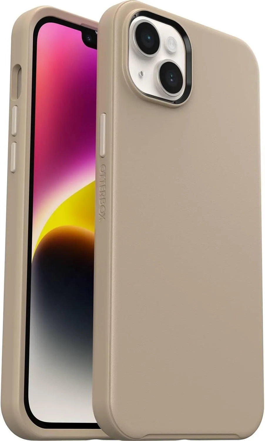 OtterBox iPhone 15 Plus and iPhone 14 Plus Symmetry Series Case - Dont Even CHAI (Brown), Snaps to MagSafe, Ultra-Sleek, Raised Edges Protect Camera & Screen