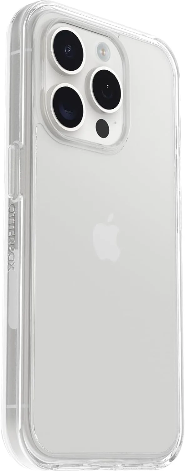 OtterBox iPhone 15 Pro (Only) Symmetry Series Clear Case - (Clear), Snaps to MagSafe, Ultra-Sleek, Raised Edges Protect Camera & Screen