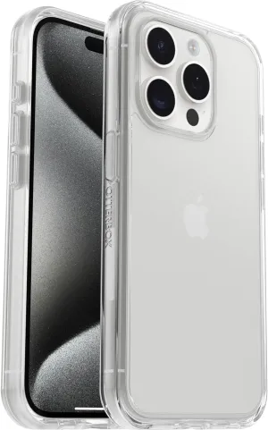 OtterBox iPhone 15 Pro (Only) Symmetry Series Clear Case - (Clear), Snaps to MagSafe, Ultra-Sleek, Raised Edges Protect Camera & Screen