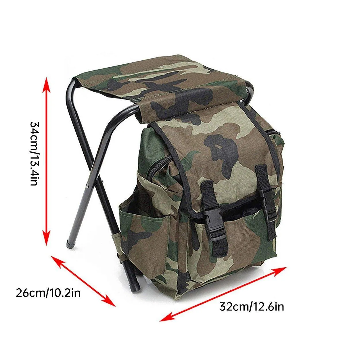 Outdoor Folding Chair Multi Functional Portable Camping Fishing Bag Stool Seat