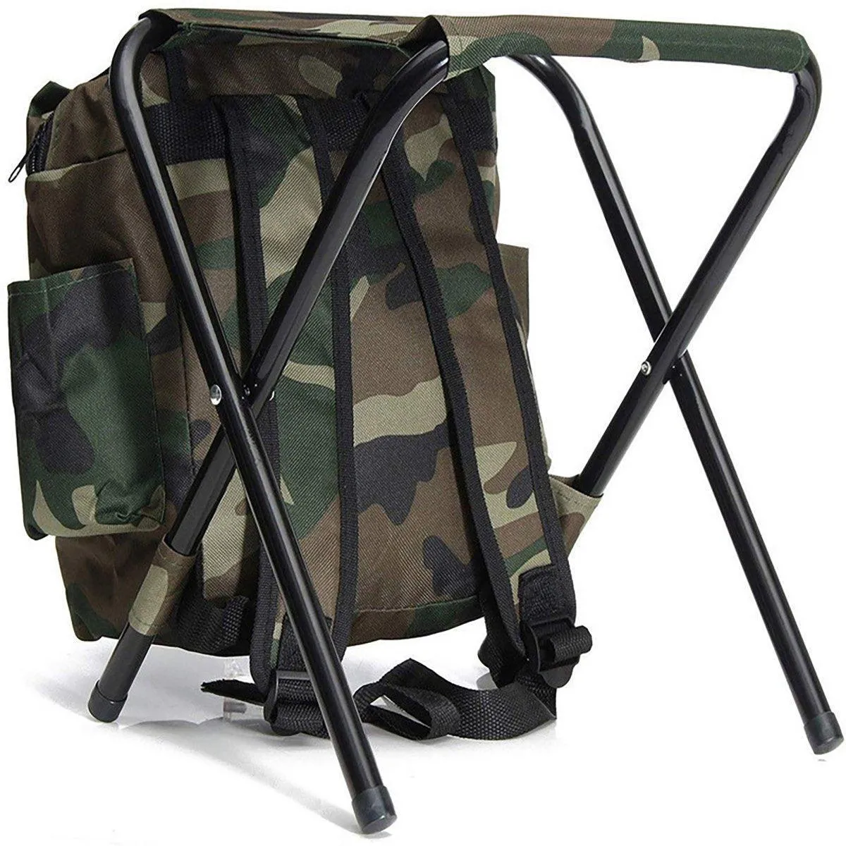 Outdoor Folding Chair Multi Functional Portable Camping Fishing Bag Stool Seat