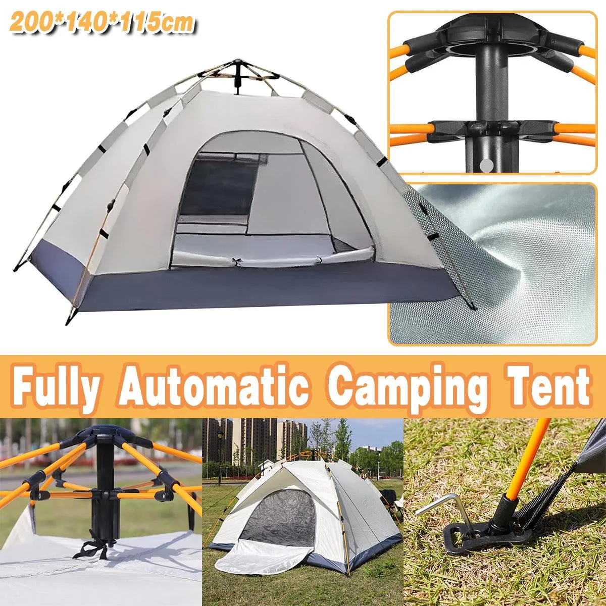 Outdoor Fully Automatic Camping Tent Travel Portable Instant Pop Up Shelter