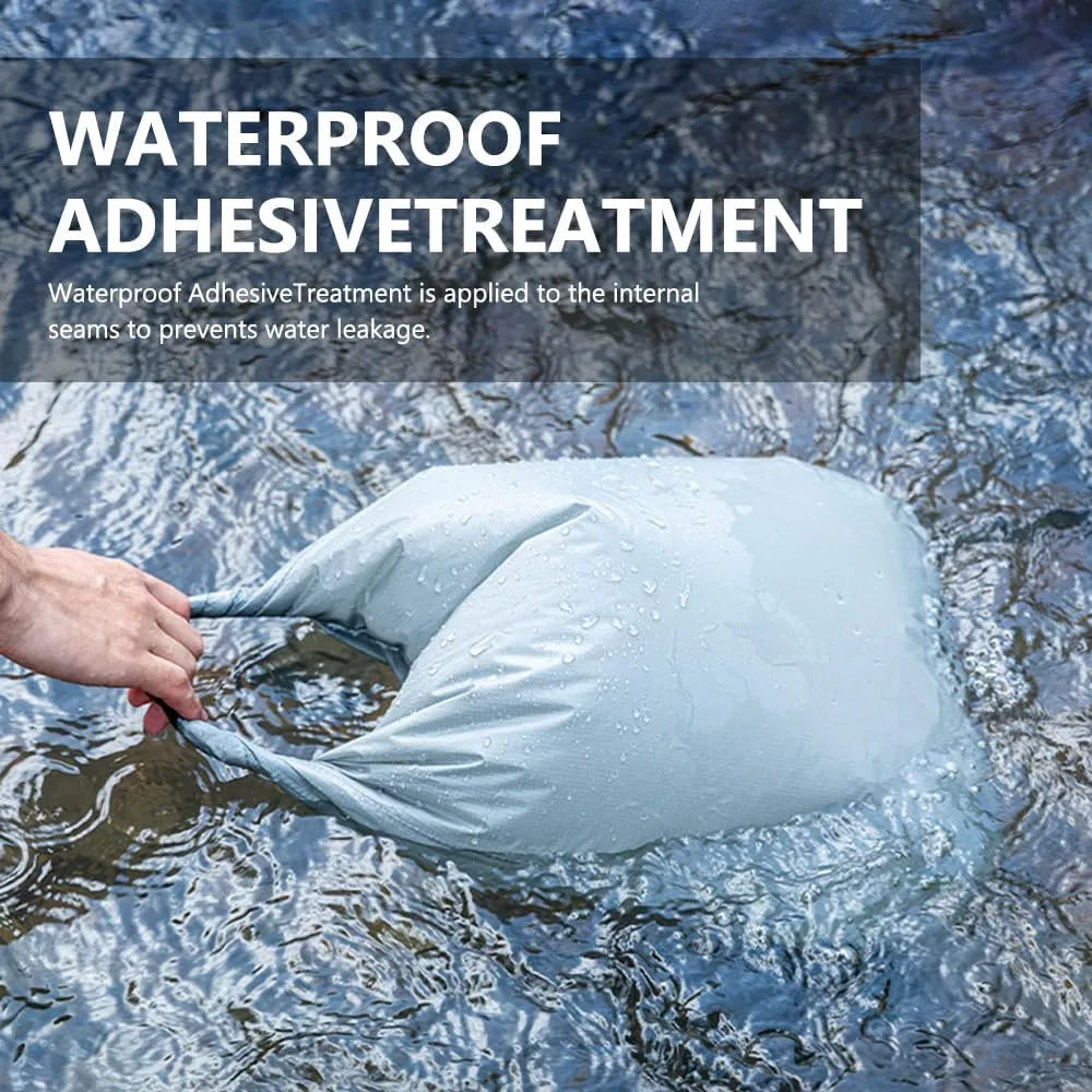 Outdoor Water proof Dry Bag - Silicon Coated Nylon, Ideal for Camping, Drifting, Hiking, Swimming, Rafting, Kayaking, River Trekking - Dampproof Clothes Storage Bag (Khaki-S)